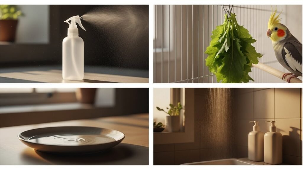 Banho de calopsita: guia completo em 9 passos para cuidar das penas em casa (sem estresse)