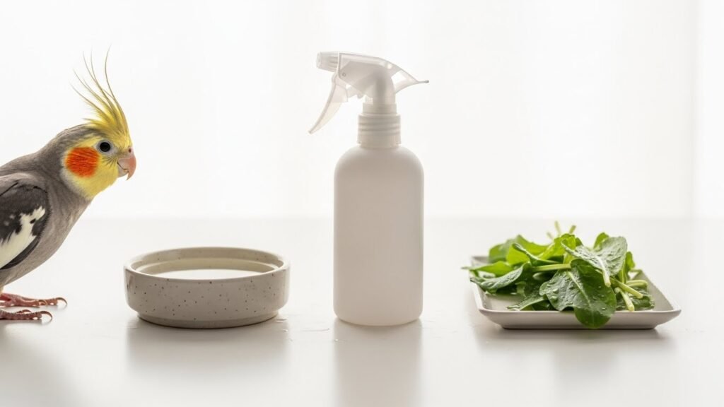 Banho de calopsita: guia completo em 9 passos para cuidar das penas em casa (sem estresse)