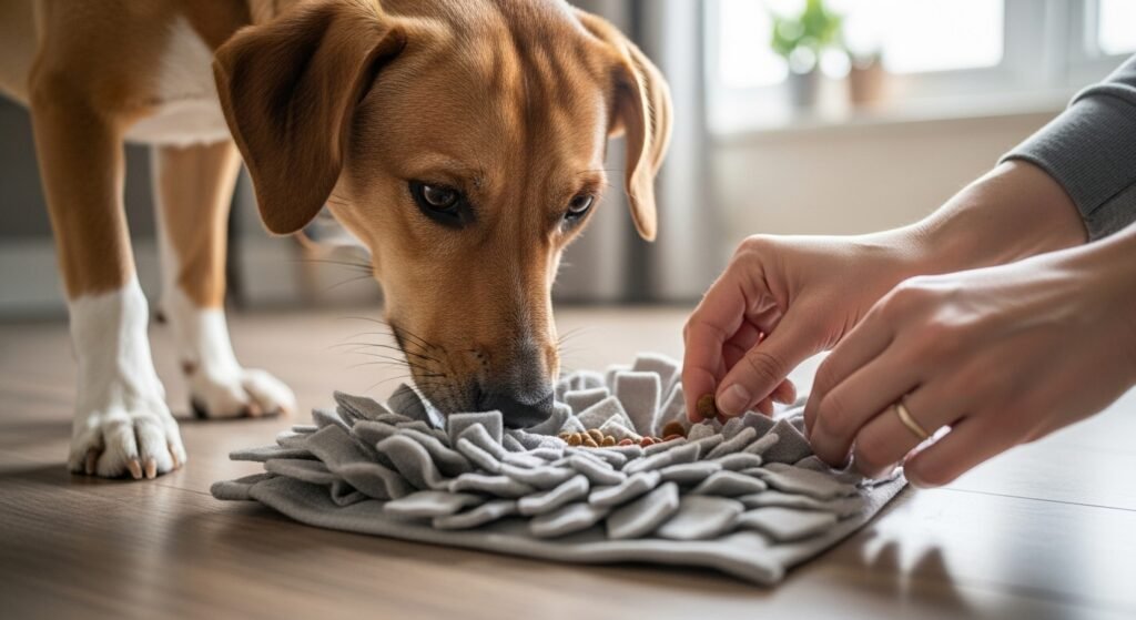 Enriquecimento ambiental: 12 ideias simples para gastar energia mental do seu cão (mesmo indoor)