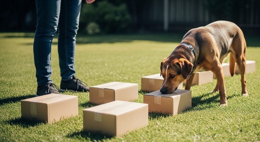 Jogos olfativos para cães: 10 ideias simples para gastar energia mental (sem complicação)