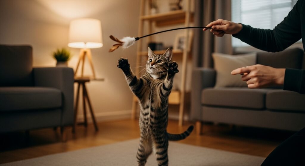 Rotina indoor: 9 ideias práticas para dias chuvosos com gato (FAQ + passo a passo)