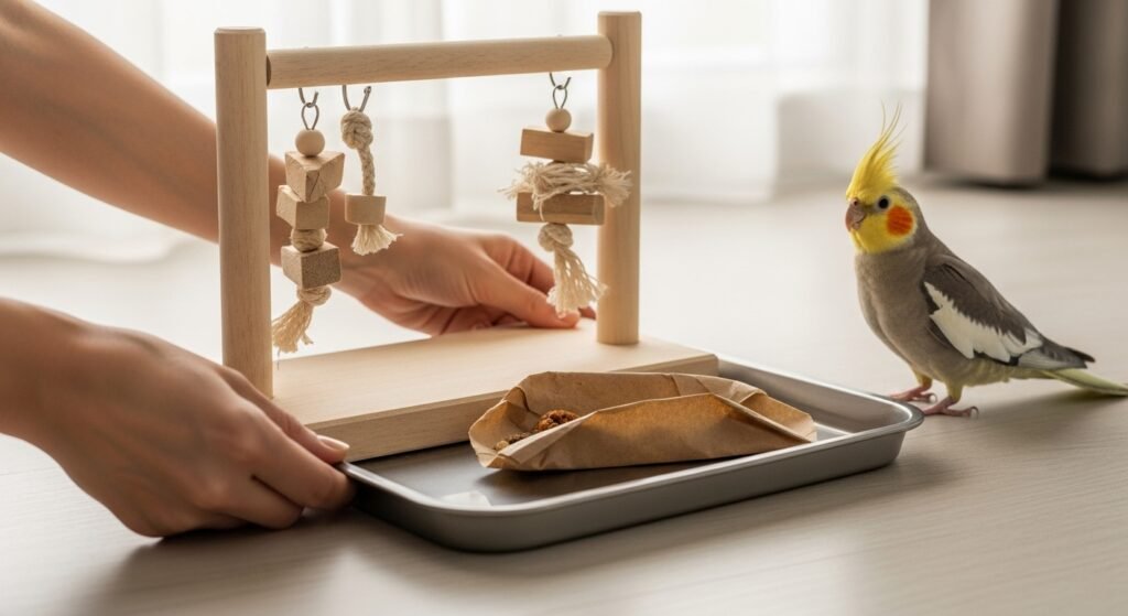 Cantinhos para calopsita: 7 zonas da casa para mais bem-estar (FAQ + passo a passo)