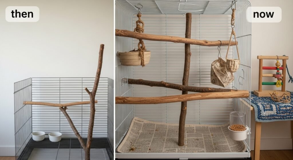 Cantinhos para calopsita: 7 zonas da casa para mais bem-estar (FAQ + passo a passo)