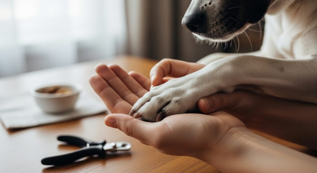 Treino cooperativo com cão: 7 passos para higiene e manejo sem estresse (escova, banho, unhas e transporte)