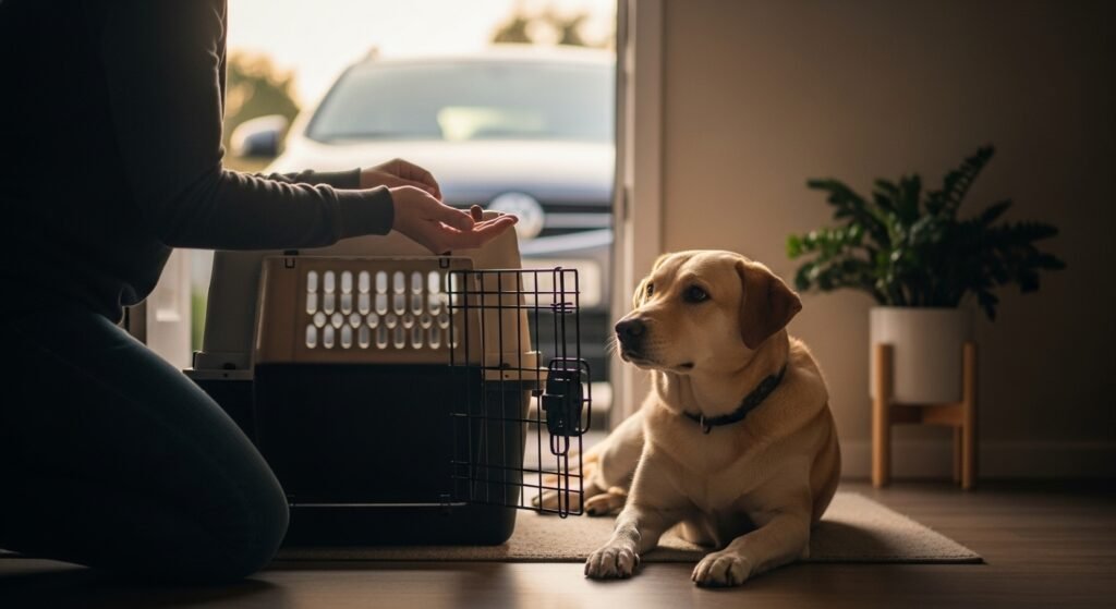 Treino cooperativo com cão: 7 passos para higiene e manejo sem estresse (escova, banho, unhas e transporte)