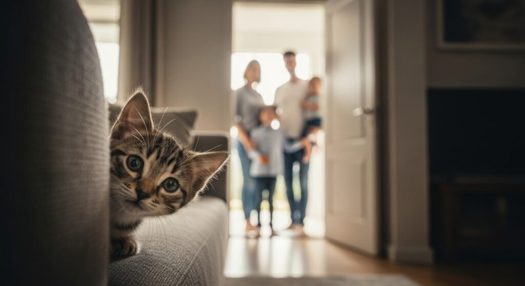 Gatinho com visitas e crianças: 15 erros comuns e como corrigir hoje